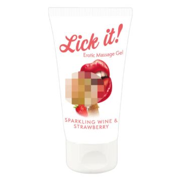 Lick it! - 2in1 jedlý lubrikant - šampanské-jahoda (50ml)
