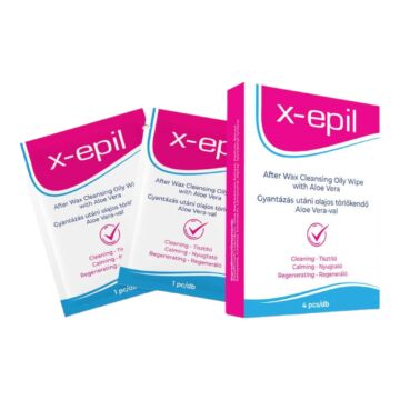 X-Epil - Olejové obrúsky po depilácii (4ks) - Aloe Vera