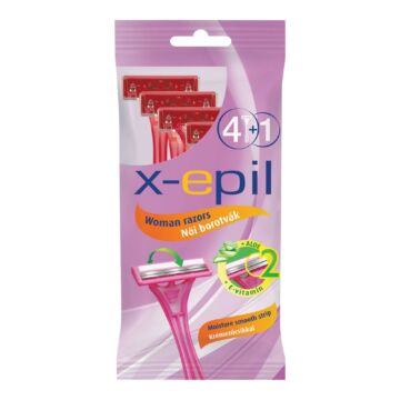 X-Epil - jednorazový dámsky holiaci strojček s 2 čepieľkami (5ks)