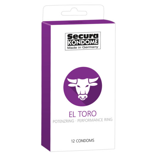 Secura El Toro - kondómy s krúžkom na penis (12 ks)