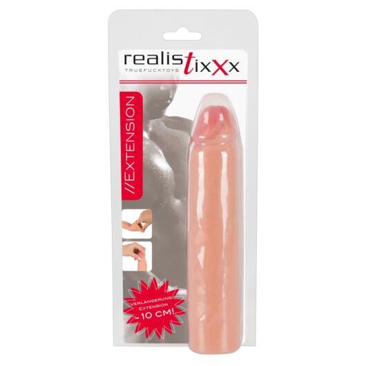 Realistixxx Extension 10 cm - predlžujúci návlek na penis (telová farba)