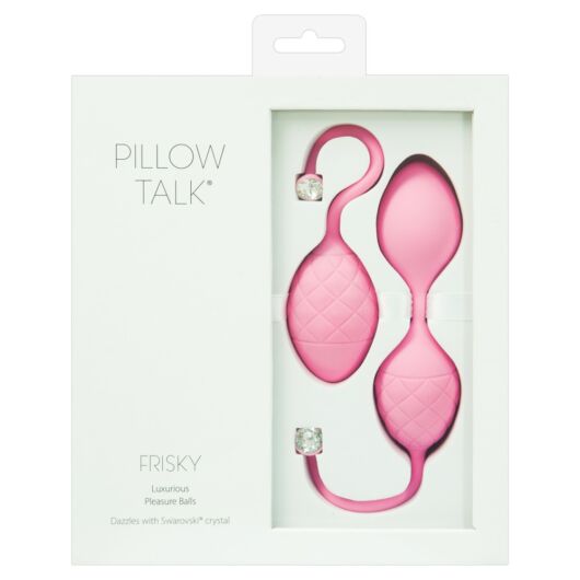 Pillow Talk Frisky – 2 dielna súprava venušinych guličiek (ružová)