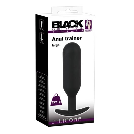 Black Velvet Anal Trainer – 221g-ové análne dildo (čierne)