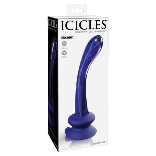 Icicles No. 89 - G + P -point glass dildo (blue)