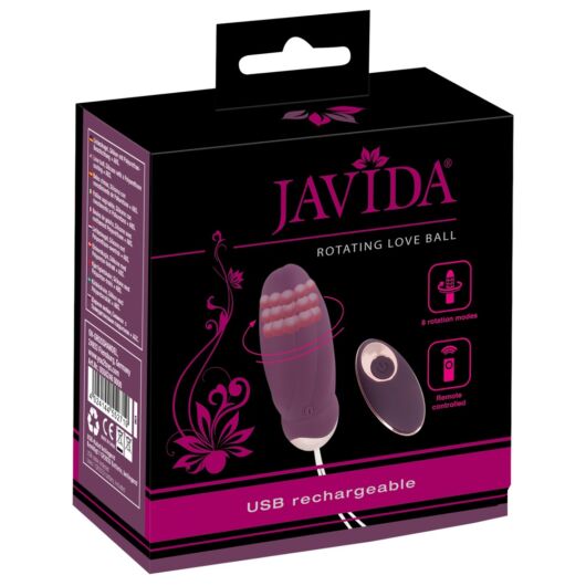 Javida - nabíjacie, rotačné, korálkové vibračné vajíčko (fialové)