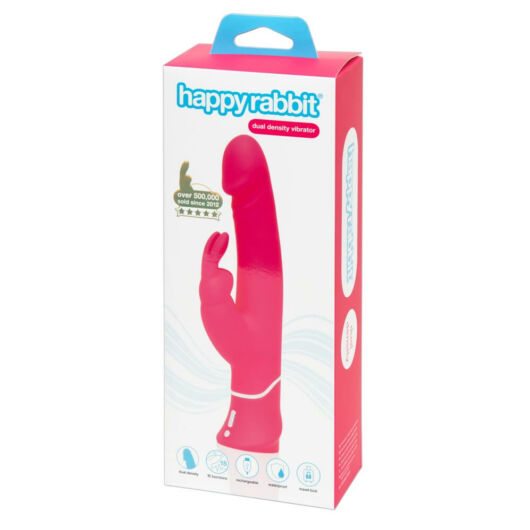 Happyrabbit Dual Density - cordless, waterproof, rocker arm vibrator (pink)