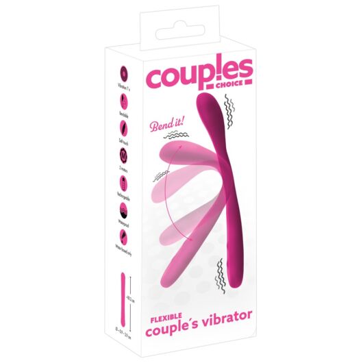 Couples Choice - rechargeable, two-motor vibrator (pink)