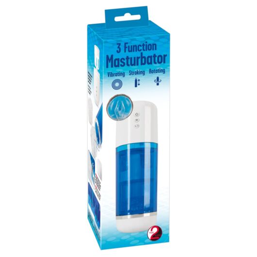 You2Toys - rechargeable, rotating suction masturbator (blue-white)