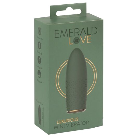 Emerald Love - dobíjací, vodotesný mini vibrátor (zelený)
