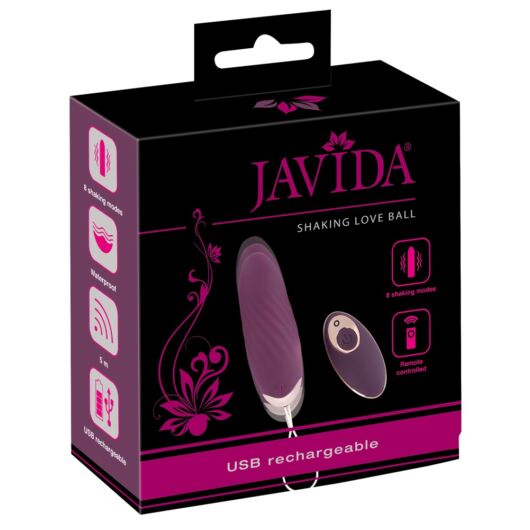 Javida Shaking Love - nabíjacie, pulzujúce vibračné vajíčko (fialové)