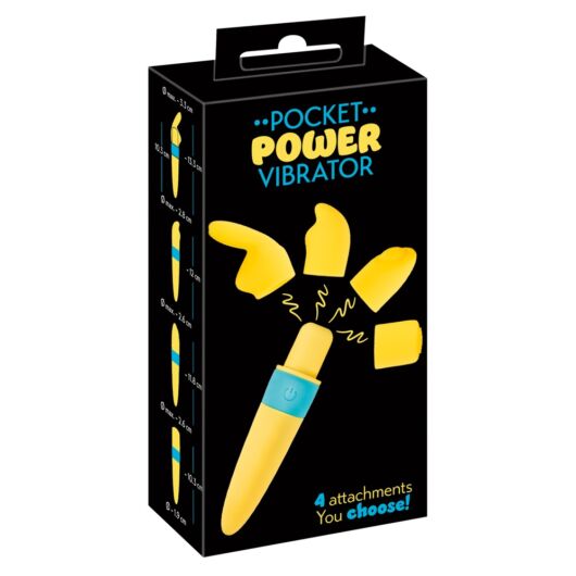 Pocket Power - cordless vibrator set - yellow (5 pieces)