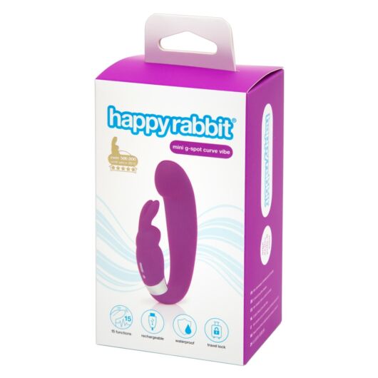 Happyrabbit Mini G - battery-operated, clitoral G-spot vibrator (purple)