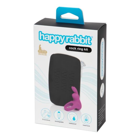 Happyrabbit Cock - rechargeable vibrating penis ring (purple)