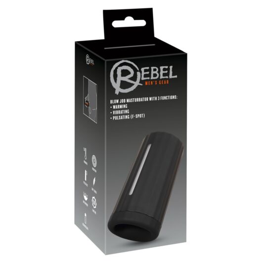 Rebel Blow Job - rechargeable, 3-function masturbator (black)