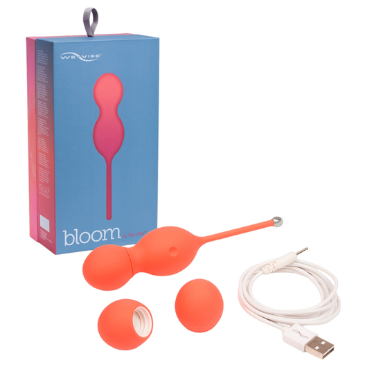 We-Vibe Bloom - nabíjacie venušiné guličky s vymeniteľnými závažiami (oranžové)