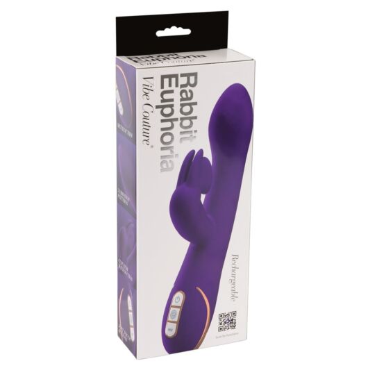 Vibe Couture Rabbit Euphoria - Rechargeable, clitoral G-spot vibrator (purple)
