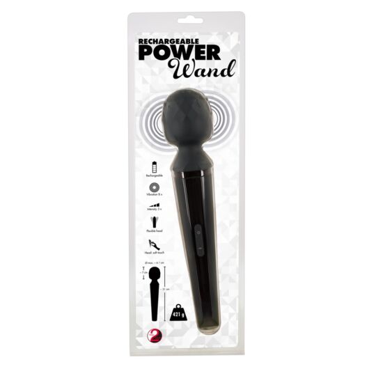 You2Toys Power Wand - rechargeable, massaging vibrator (black)