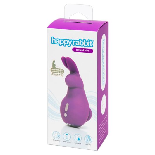 Happyrabbit Clitoral - vodotesný, dobíjací vibrátor na klitoris so zajačikom (fialový)