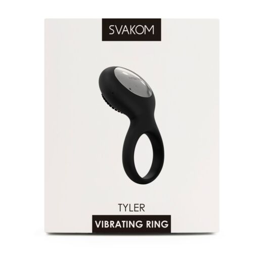 Svakom Tyler – nabíjací vodotesný krúžok na penis (čierny)