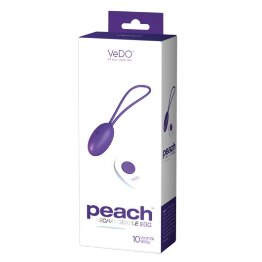 VeDO Peach - Cordless Radio Vibration Egg (Purple)