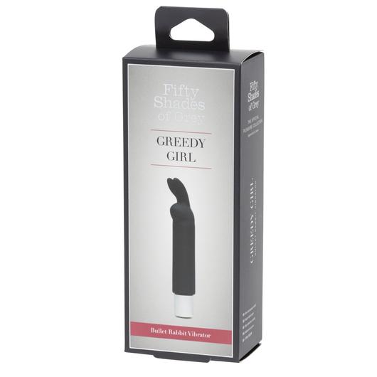 Fifty Shades of Gray Rabbit Greedy Girl - Cordless Bunny Rod Vibrator (Black)