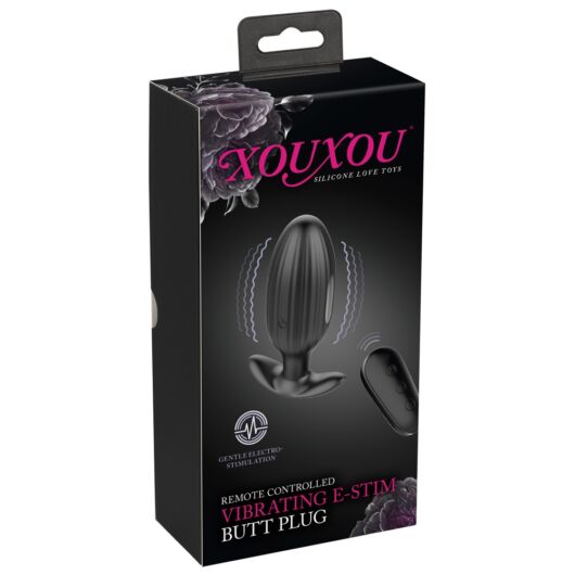XOUXOU E-stim Butt Plug - Elektro análne dildo (čierne)
