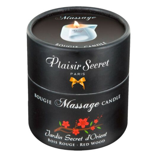 Plaisirs Secrets Red Wood – masážna sviečka (80ml)