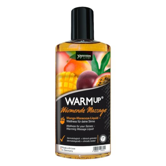 JoyDivision WARMup - hrejivý masážny olej - mango - marakuja (150ml)