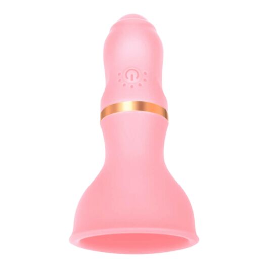 Sunfo - dobíjací vibračný stimulátor bradaviek (ružový)