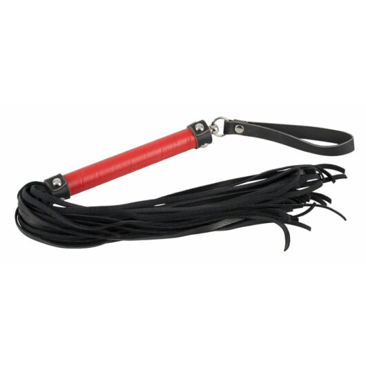 Bad Kitty - whip with wrist strap (black-red)