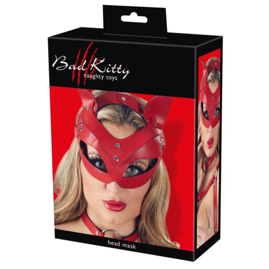 Bad Kitty - wildcat kitten with mask ears (red)