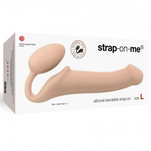 STRAP-ON BENDABLE dildo (skin color) L