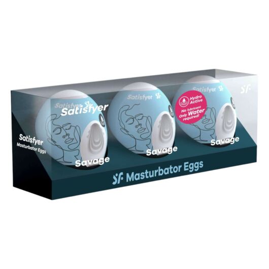 Satisfyer Egg Savage - súprava masturbačných vajíčok (3ks)