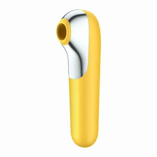 Satisfyer Dual Love - nabíjací, vodotesný smart vibrátor na klitoris a vagínu (žltý)
