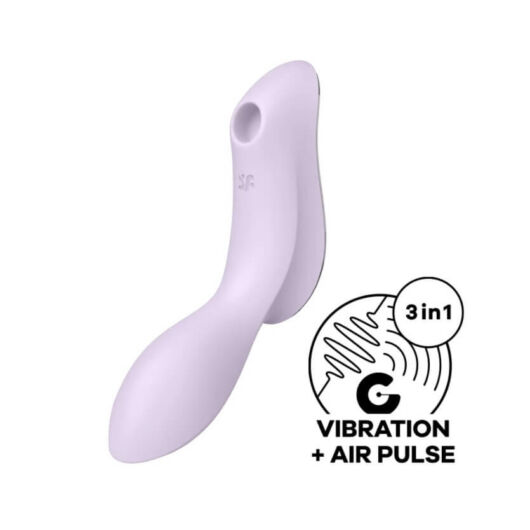 Satisfyer Curvy Trinity 2 - nabíjací vaginálny vibrátor so stimulátorom klitorisu (fialový)