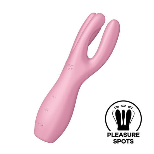 Satisfyer Threesome 3 - nabíjací stimulátor klitorisu (ružový)