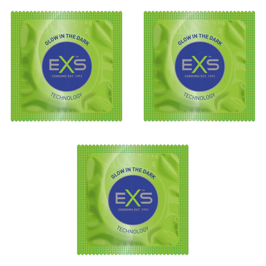 EXS Glow - svietiaci kondóm (3ks)