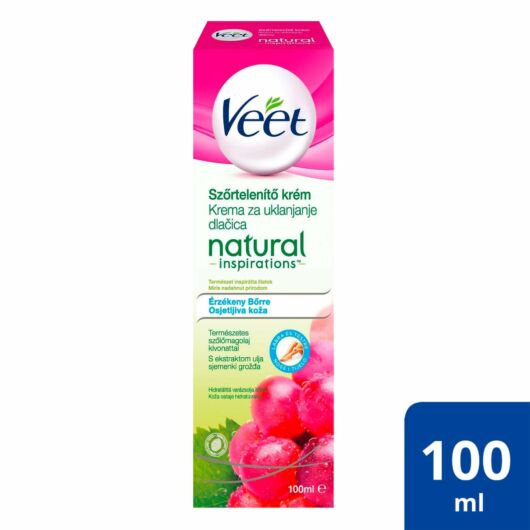 Veet - Depilatory Cream for Sensitive Skin - Grape Seed Oil (100ml)
