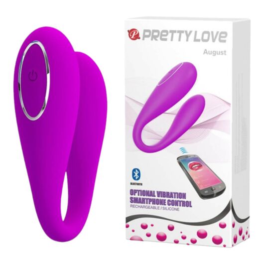 Pretty Love August - inteligentný, nabíjací vibrátor s ramenom na klitoris a bod G (ružový)