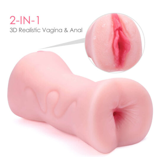 Vibeconnect Lily - 2in1 masturbátor umelá vagína a anál (telová farba)