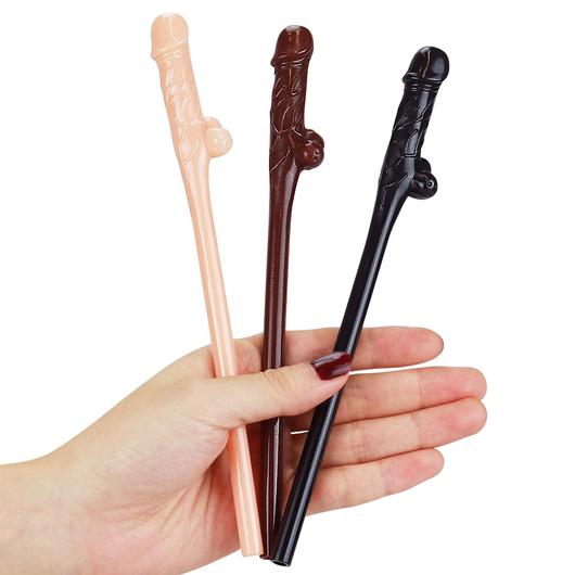 Lovetoy - realistická slamka na penis (prírodná-hnedo-čierna)