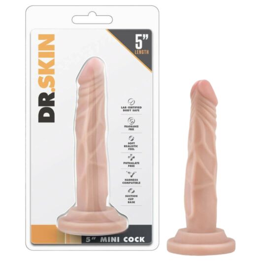 Dr. Skin - Realistic Mini Dildo With Suction Cup 5.75'' - Beige
