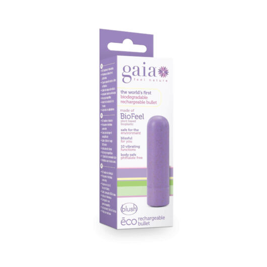 Gaia Eco Rechargeable Bullet Vibrator - Lilac
