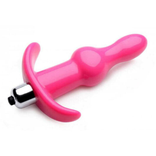 Bumpy Vibrating Anal Plug - Pink