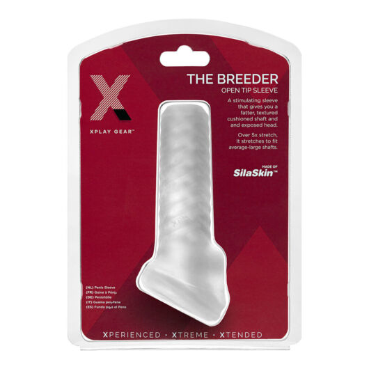 Perfect Fit Breeder - otvorený návlek na penis (biely)
