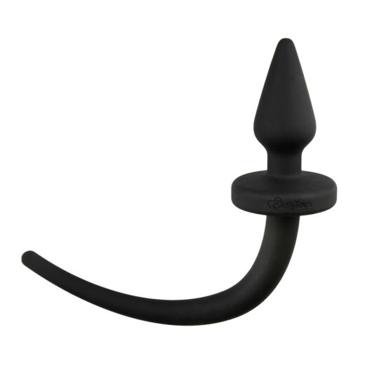 Easytoys Dog Tail - análny vibrátor (čierny)