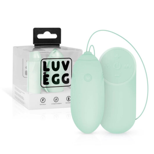LUV EGG – nabíjacie vibračné vajíčko na diaľkové ovládanie (zelené)