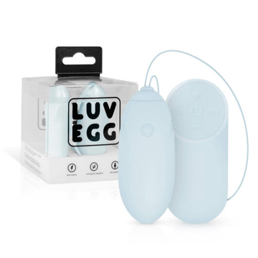 LUV EGG – nabíjacie vibračné vajíčko na diaľkové ovládanie (modré)