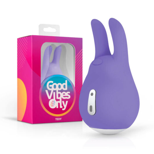 Good Vibes Tedy - Nabíjateľný vibrátor na klitoris so zajačikom (fialový)
