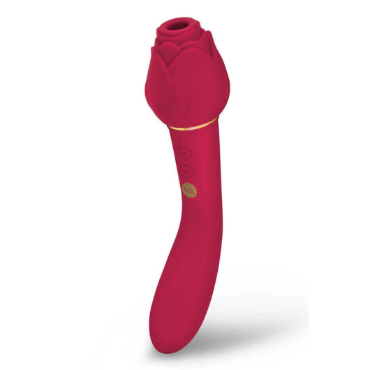Secret Kisses Rosegasm - bezdrôtový vibrátor na klitoris 2v1 (červený)
